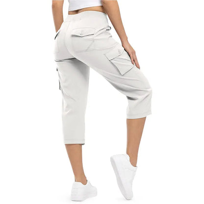 Women’s Plus Size Cargo Capri Pants – Lightweight Loose Fit Summer Pants