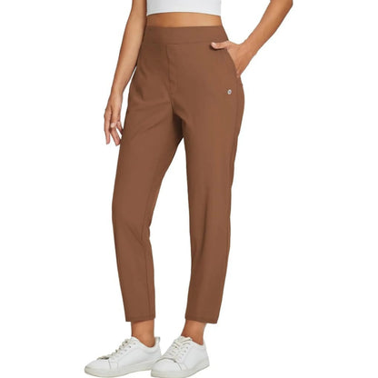 Women's Lightweight Ankle Pants – Soft Stretch Work Pants with UPF 50+ & Zipper Pockets
