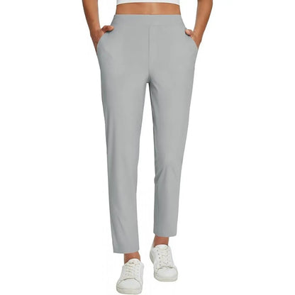 Women's Lightweight Ankle Pants – Soft Stretch Work Pants with UPF 50+ & Zipper Pockets