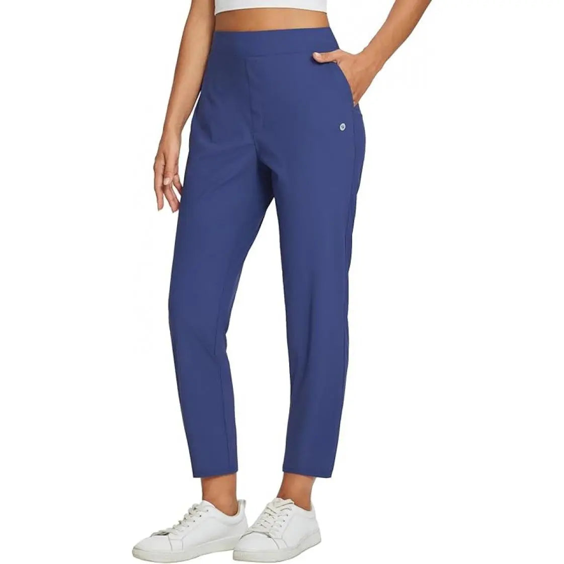 Women's Lightweight Ankle Pants – Soft Stretch Work Pants with UPF 50+ & Zipper Pockets