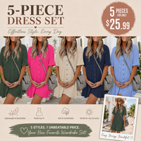 5-Piece Solid Colors