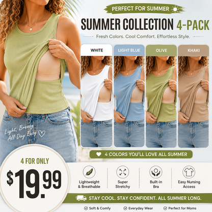 🔥Hot Sale💥-Women'S Ribbed Tank Top With Built-In Bra