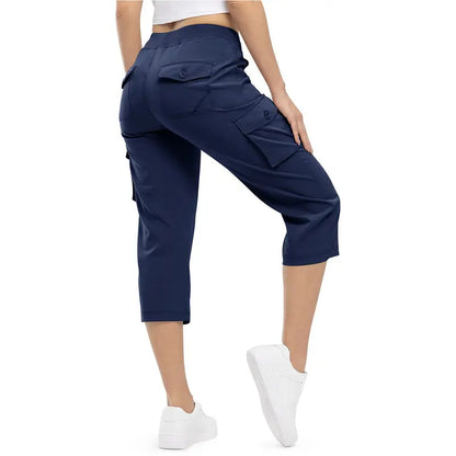 Women’s Plus Size Cargo Capri Pants – Lightweight Loose Fit Summer Pants