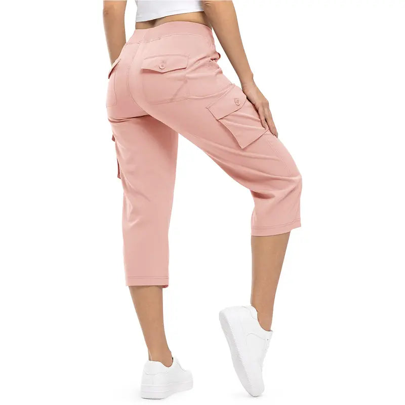 Women’s Plus Size Cargo Capri Pants – Lightweight Loose Fit Summer Pants