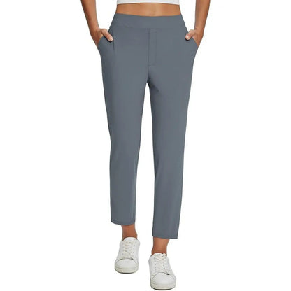 Women's Lightweight Ankle Pants – Soft Stretch Work Pants with UPF 50+ & Zipper Pockets