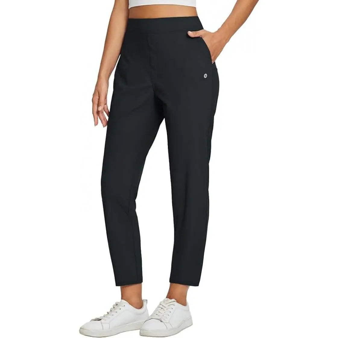 Women's Lightweight Ankle Pants – Soft Stretch Work Pants with UPF 50+ & Zipper Pockets